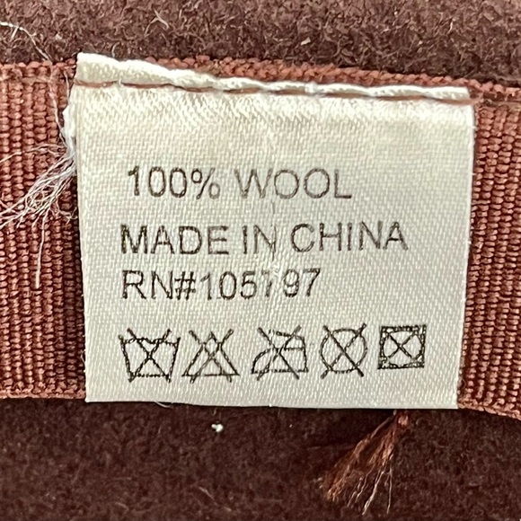 100 % wool Brown Wide Brim Fedora Hat